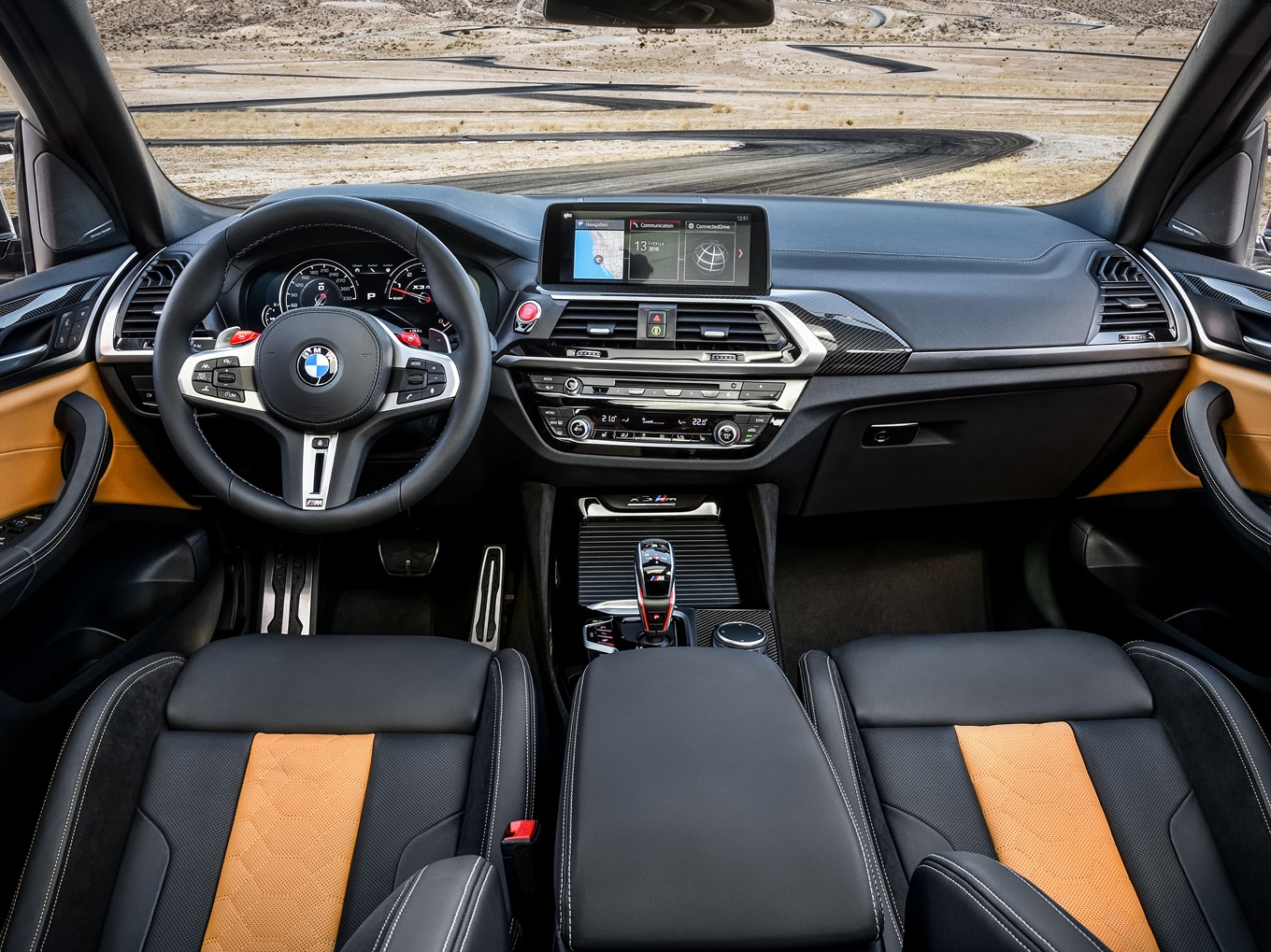 Cockpit of the BMW X3 M F97. 