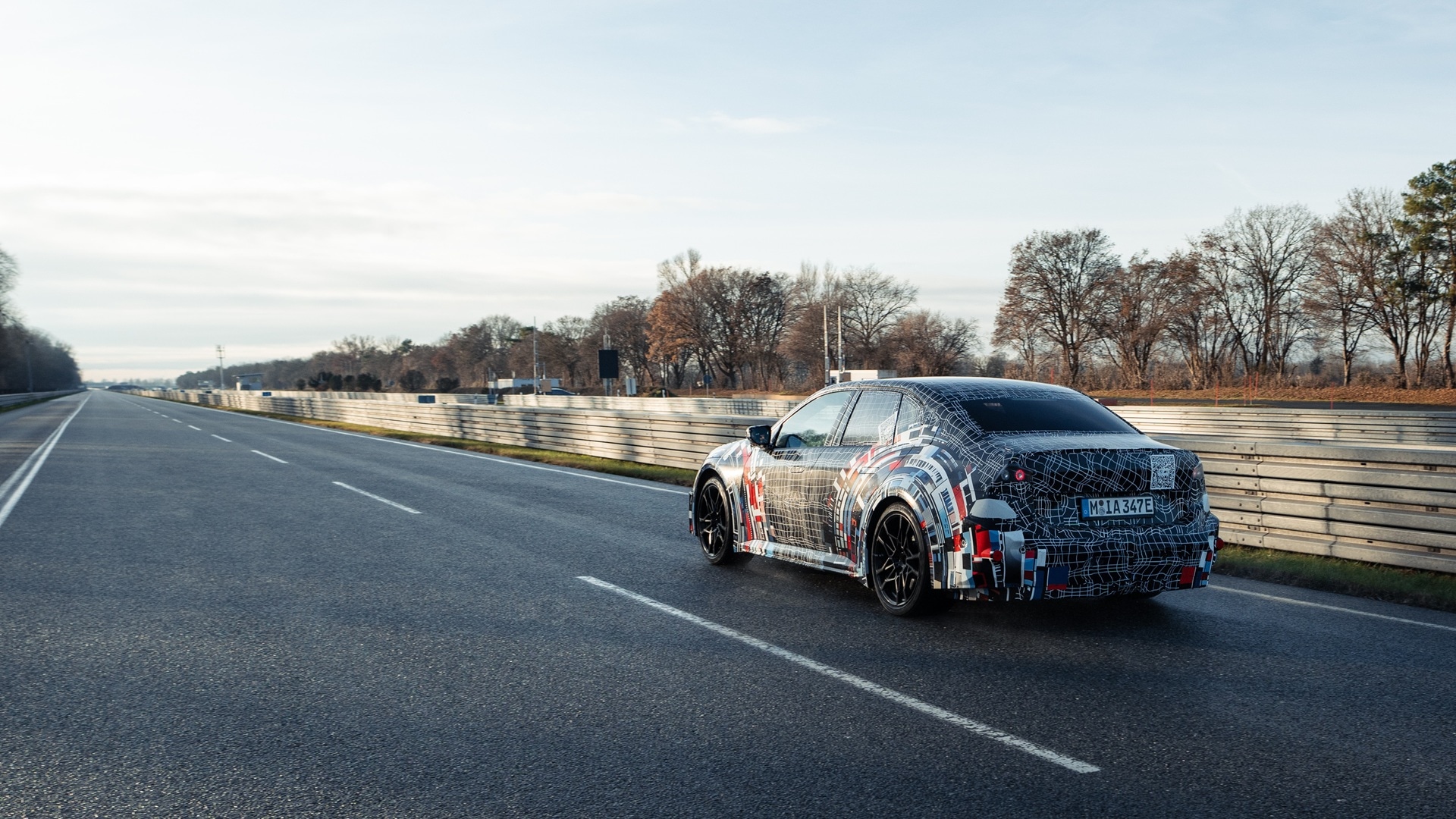 BMW M fully electric drivetrain test vehicle.