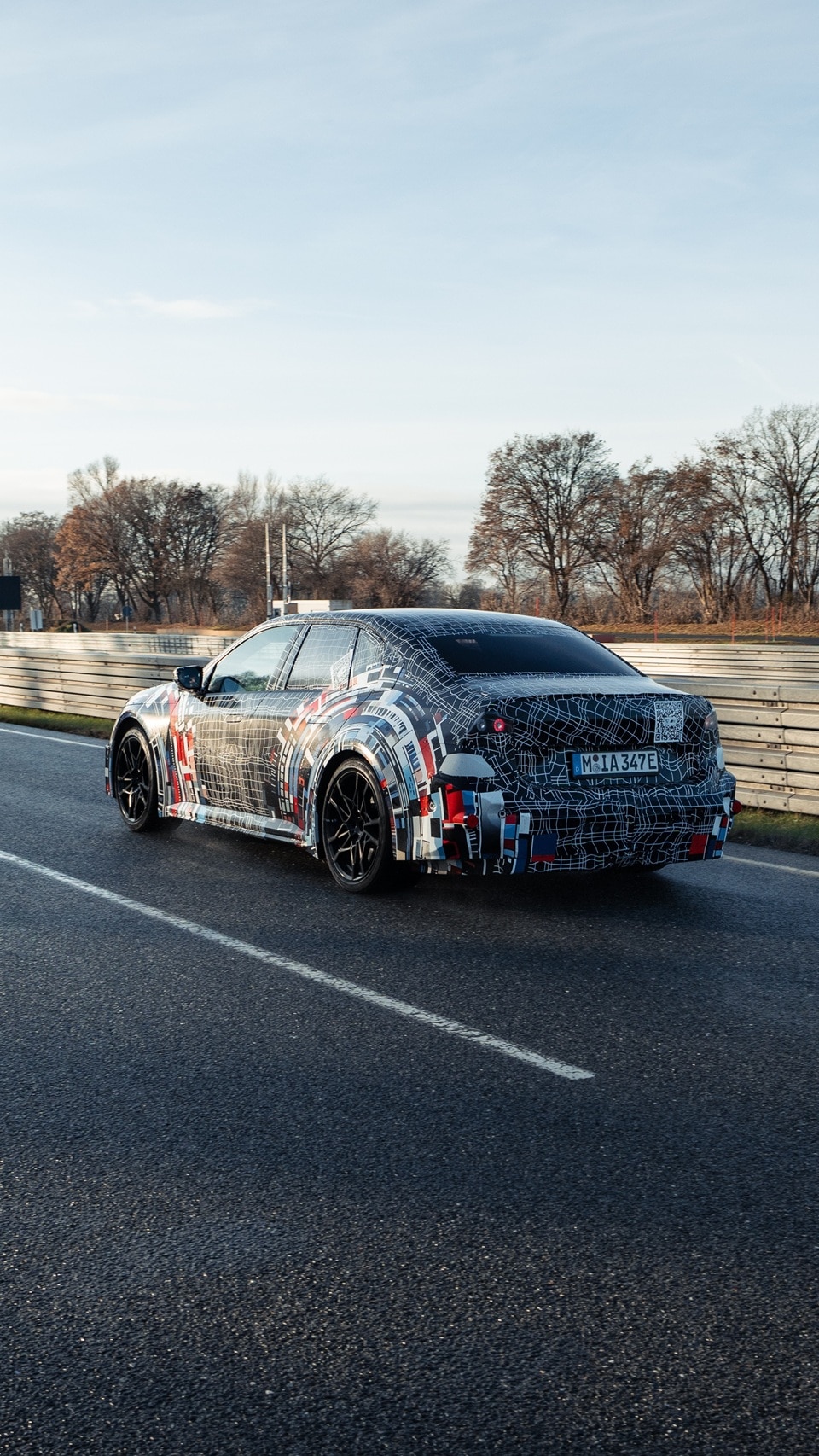 BMW M fully electric drivetrain test vehicle.