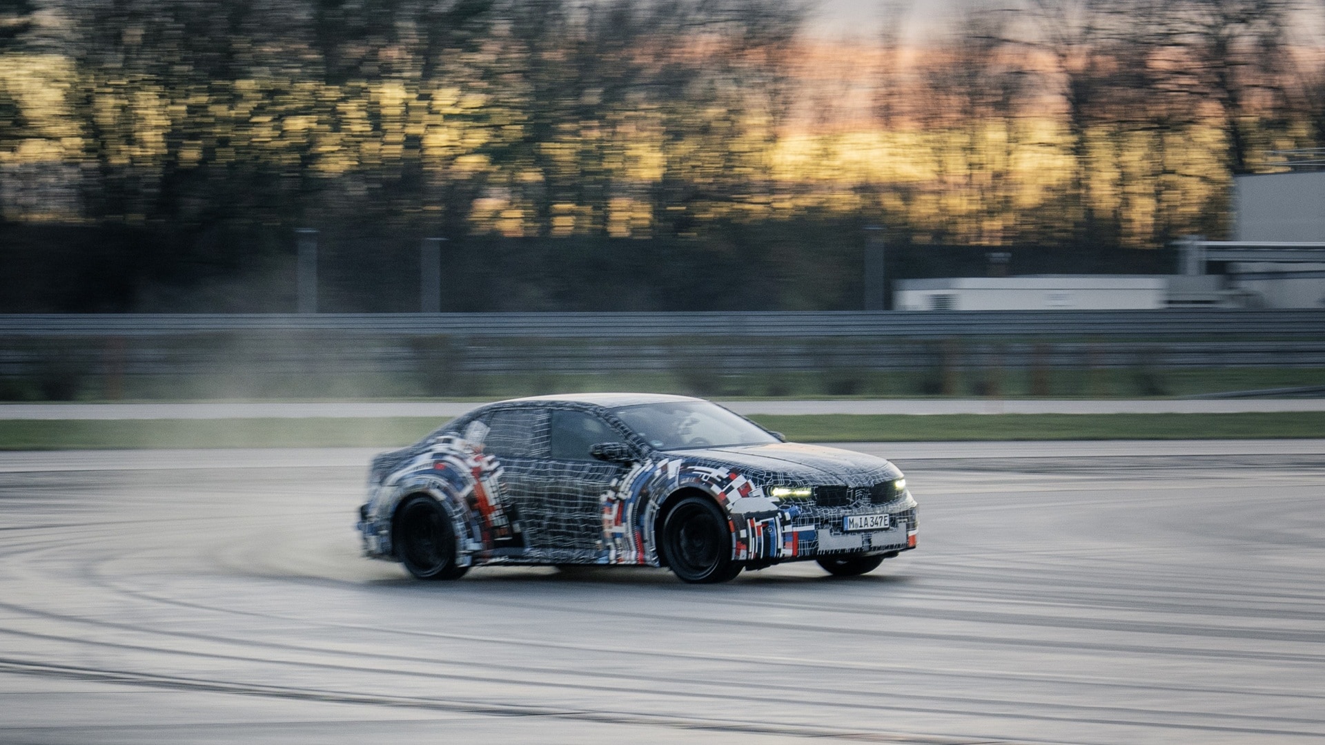BMW M fully electric drivetrain test vehicle.