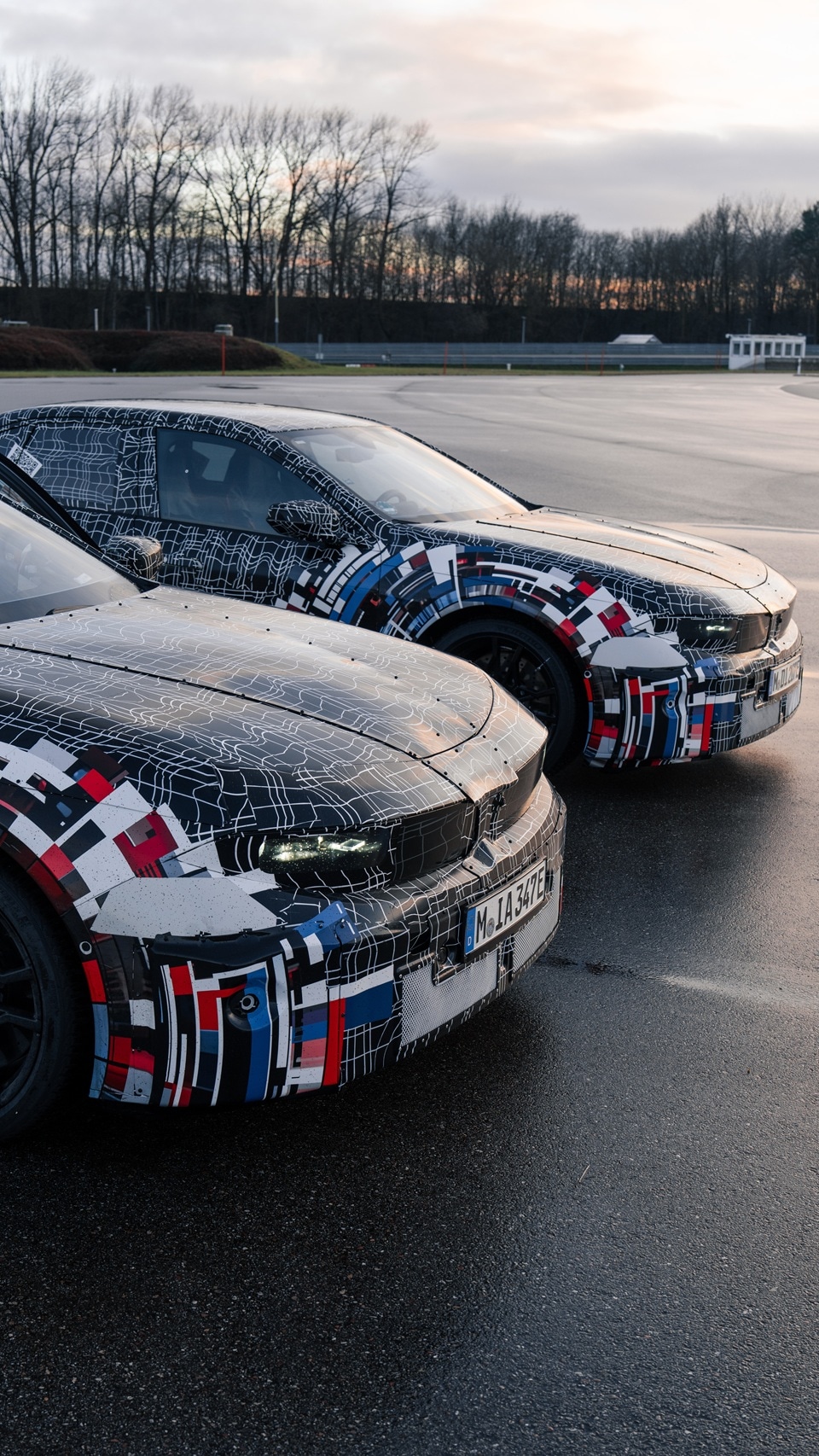 Two BMW M fully electric drivetrain test vehicles.