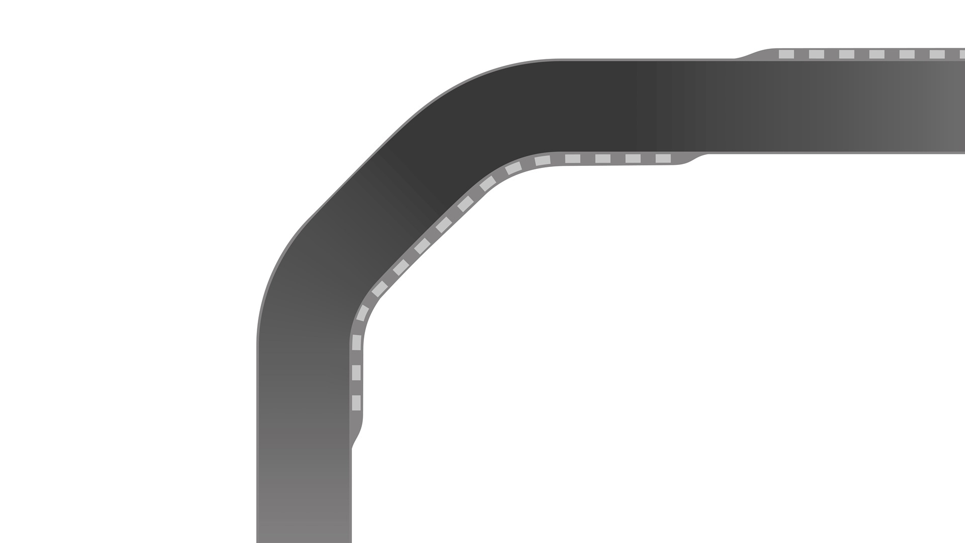 Graphic illustration of a double-apex corner. 