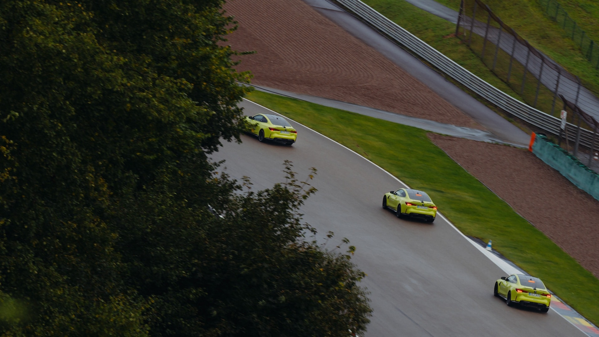 Three BMW M4 during an AREA M driver's training.