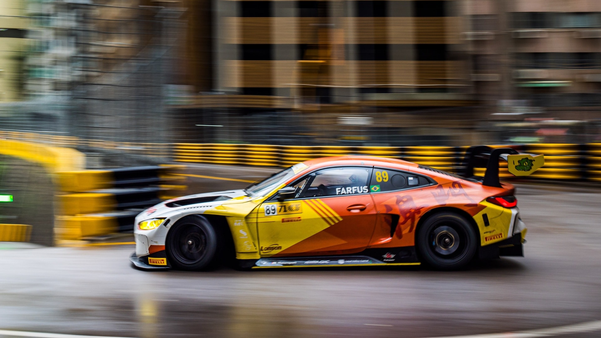 BMW M4 GT3 beim Rennen in Macau.